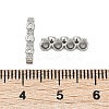Brass Micro Pave Clear Cubic Zirconia Spacer Bars KK-P302-26P-3