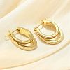 Two-layer Oval Brass Enamel Hoop Earrings EJEW-S252-03B-G-1