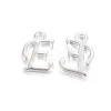 Silver Color Plated Alloy Letter Pendants LS-PALLOY-J718-01S-E-1