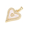 Valentine's Day Brass Micro Pave Clear Cubic Zirconia Pendants KK-H273-39G-01-2