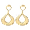 Rack Plating Brass Micro Pave Cubic Zirconia Dangle Stud Earrings EJEW-M230-14G-1