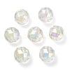 Two Tone UV Plating Rainbow Iridescent Acrylic Beads TACR-D010-06H-2