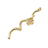 Brass Pave Cubic Zirconia Pendants LS-KK-Q048-10G-2