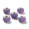 AB Color Resin Rose Flower European Beads RESI-M001-05C-1