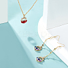 16Pcs 8 Colors Faceted Transparent Glass Pendants GLAA-PH0001-30-2