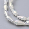 Electroplated Opaque Glass Beads Strands EGLA-L015-FR-B11-2