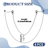 6Pcs 304 Stainless Steel Hat Pins HJEW-DR00267-2