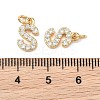 SHEGRACE Brass Micro Pave Clear Cubic Zirconia Pendants XGRQ29326-394G-S-3