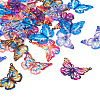 36Pcs 6 Colors Spray Painted 430 Stainless Steel Pendants STAS-BY0001-19-3