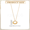1Pc Minimalist Stainless Steel Circle Pendant Necklaces NJEW-LP0002-83-2