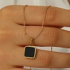 Natural Shell Square Pendant Necklace EH4295-2-3