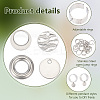 DIY Flat Round Charms Cuff Ring Making Kit DIY-DR0001-22P-3