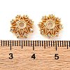 Brass Micro Pave Clear Cubic Zirconia Bead Caps KK-K378-44G-2