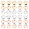 60Pcs 3 Colors 201 Stainless Steel Linking Rings STAS-UN0036-94-1