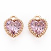 Brass Micro Pave Cubic Zirconia Charms KK-S356-773K-1