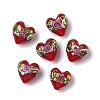 Handmade Gold Foil Glass Beads LAMP-K039-43-1
