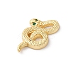 Brass Pave Clear Cubic Zirconia Pendants KK-V016-16G-2