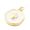 Ocean Theme Brass Enamel Pendants KK-Q029-01A-G-2