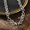 Non-Tarnish 304 Stainless Steel Rolo Chains Necklaces LS-NJEW-F297-02P-1