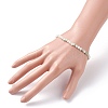 Natural Lemon Jade Faceted Nugget Beads Stretch Bracelet BJEW-JB07217-02-3
