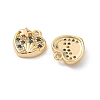 Brass Micro Pave Cubic Zirconia Charms KK-C099-01C-G-2