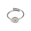 304 Stainless Steel Cuff Ring Components STAS-D372-02P-02-2