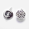Natural Amethyst Kitten Pendants G-J386-B02-2