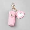 PU Leather Lipstick Holder Heart Keychains KEYC-WH20012-04KCG-02-1