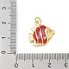 Brass Enamel Pendants KK-L256-23G-3