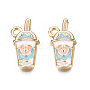 Eco-Friendly Zinc Alloy Milkshake Pendants ENAM-R051-16-02G-NR-2