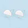 Brass Stud Earring Findings KK-WH20009-17S-1