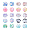 20pcs 10 colors Resin Rhinestone Beads RESI-CA0001-58-1
