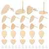 20Pcs 2 Style Brass Stud Earring Findings KK-DC0001-46-1