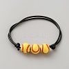 Sport Theme Acrylic Beaded Bracelets for Men Women BJEW-WH0022-55B-1