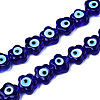 Handmade Evil Eye Lampwork Beads Strands LAMP-N029-008-4