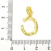 Rack Plating Brass Micro Pave Cubic Zirconia European Dangle Charms KK-L210-015G-C-3