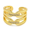 Rack Plating Brass Micro Pave Cubic Zirconia Cuff Rings for Women RJEW-I107-07G-2