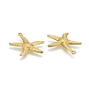 Starfish/Sea Stars Brass Pendants KK-L134-11G-2
