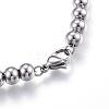 Tarnish Resistant 304 Stainless Steel Beaded Bracelets BJEW-G544-31P-3