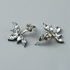 Fashional Crystal Rhinestone Flower Dangle Stud Earrings EJEW-WH0001-05-1