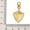 Rack Plating Brass Micro Pave Clear Cubic Zirconia North Star European Dangle Charms KK-U035-17G-01-3
