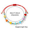 Synthetic Turquoise Heart & Glass Evil Eye Link Bracelets IQ8070-4