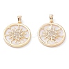 Rack Plating Brass Shell Pendants LS-KK-A183-58A-G-1