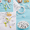 20Pcs White Cube Letter Silicone Beads 12x12x12mm Square Dice Alphabet Beads with 2mm Hole Spacer Loose Letter Beads for Bracelet Necklace Jewelry Making JX432Z-7