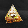 Viking Rune Symbol-Birth Orgonite Pyramid Resin Display Decorations DJEW-PW0006-02D-1