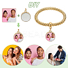 6 Sets 3 Colors Sublimation Blank Alloy & Aluminum Tree of Life Charm Bracelets Set BJEW-NB0001-11-4