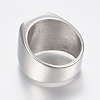Tarnish Resistant 304 Stainless Steel Signet Band Rings for Men RJEW-G091-16-20mm-P-3