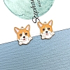 Alloy Enamel Puppy Pendants PW-WG22495-08-1