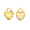 304 Stainless Steel Enamel Pendants STAS-N092-155A-1