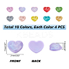   40Pcs 10 Colors Transparent Resin Cabochons CRES-PH0003-42-5
